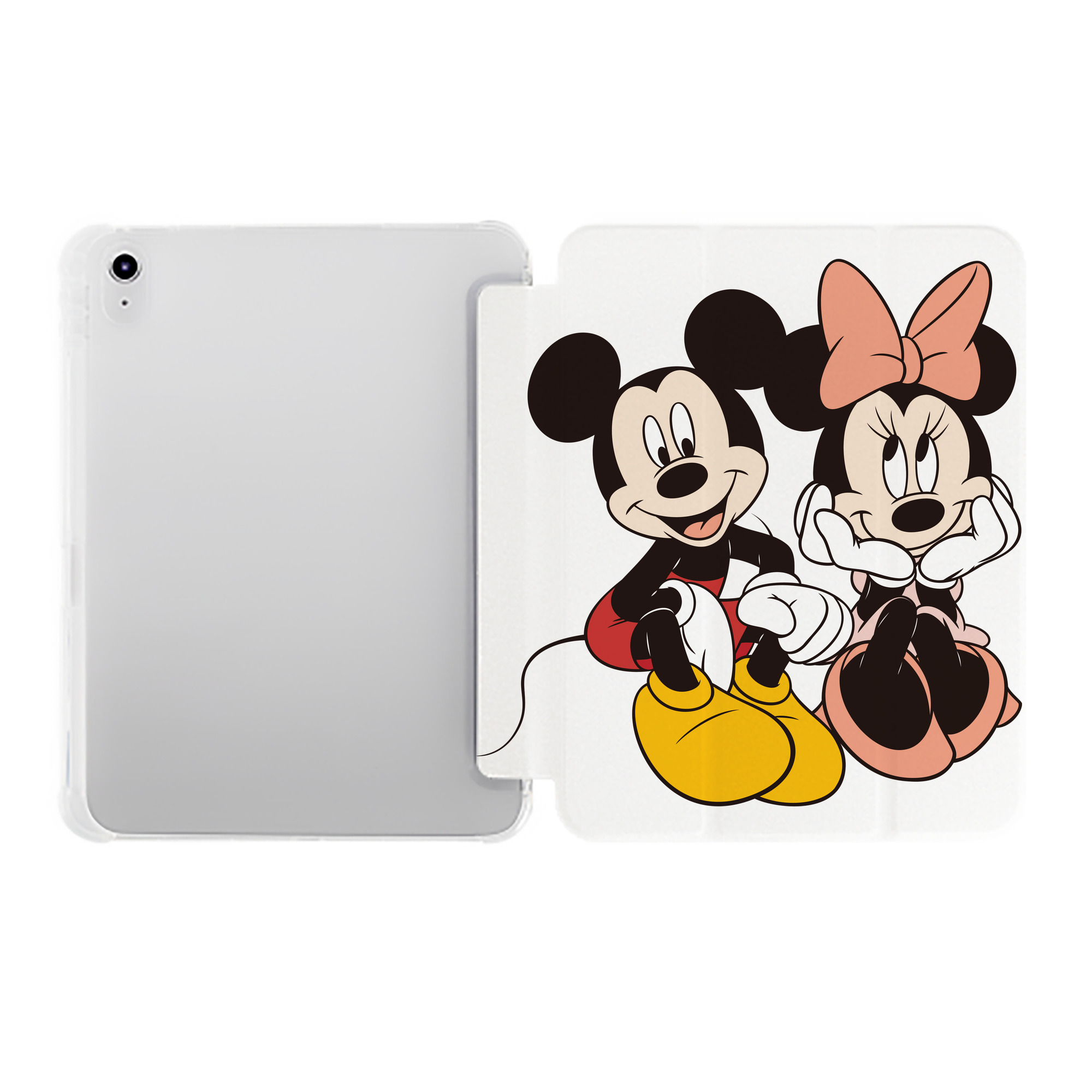 （画像用） ミッキーマウス Mickey Mouse IPad ケース ペン収納付き 三つ折りスタンド PUレザー×シリコン 対応機種9.5/10.5/10.9インチ